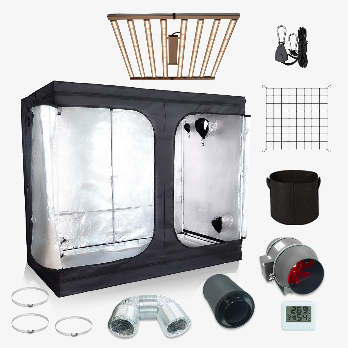HOT SALE!800W Grow Lights with 240×120×200cm Grow Tent Kit--TheOneGrow