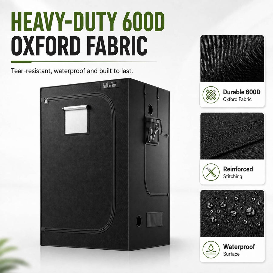 120 × 120cm grow tent fabric and construction features