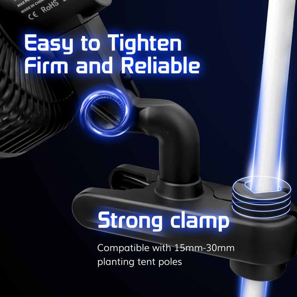 6 Inch Clip Fan for Grow Tents | 10-speed control | 45°/90° oscillation--TheOneGrow