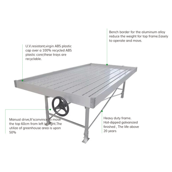 Single/Double Layer Rolling Bench Customizable---TheOneGrow