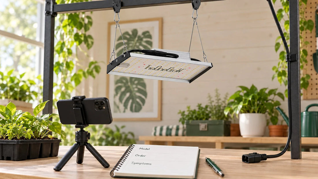 Recording a grow light model at an accessible station