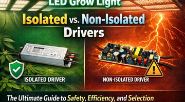 TheOneGrow LED grow light driver guide comparing isolated and non-isolated power supplies