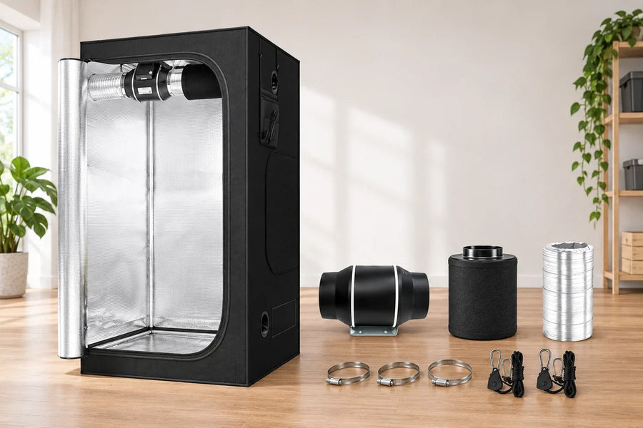 A 90cm extraction kit compared with the same ventilation component types selected separately