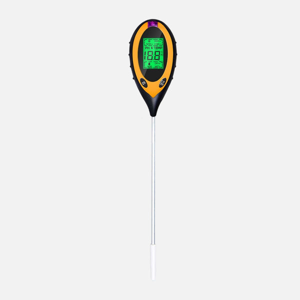 TheOneGrow 4-in-1 soil tester with moisture pH light and temperature meter for plant care