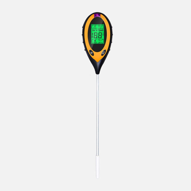 TheOneGrow 4-in-1 soil tester with moisture pH light and temperature meter for plant care