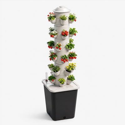 Vertical Hydroponic Tower System - 30-Site High-Efficiency Grow Tower