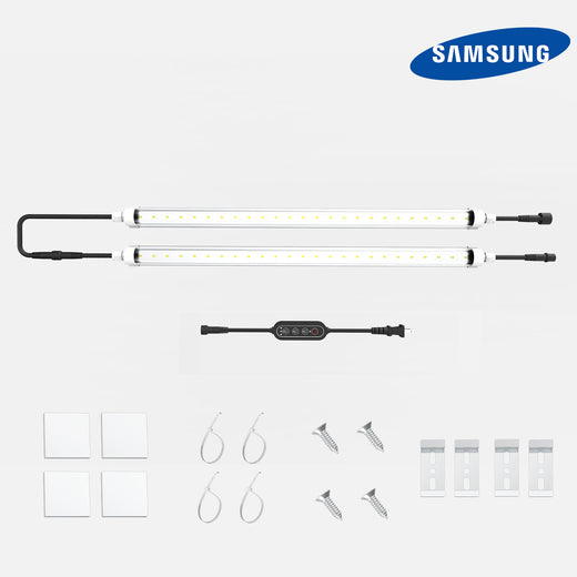 T8 LED tube grow lights 10W x 2pcs kit with mounting accessories