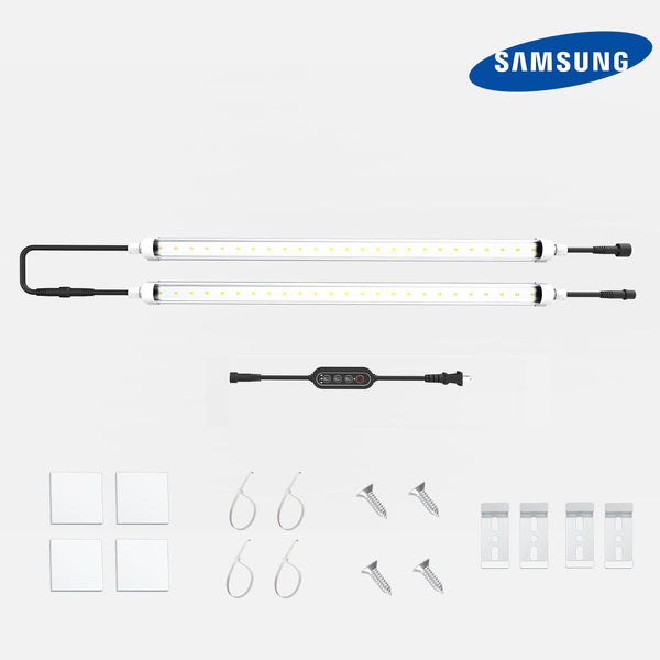T8 LED Tube Grow Lights 10W x 2PCS for Plant Seedling/Leafgreen/Mushroom/Microgreens Cultivation