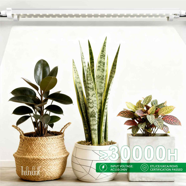 T8 LED Tube Grow Lights 10W x 2PCS for Plant Seedling/Leafgreen/Mushroom/Microgreens Cultivation