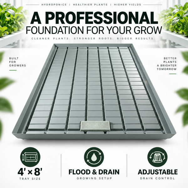 Ebb and Flow Tray - Professional Hydroponic Flood & Drain System | High-Yield Plant Growth