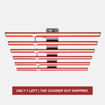 TheOneGrow GLMX720C 720W full spectrum LED grow light with six illuminated bars and central driver