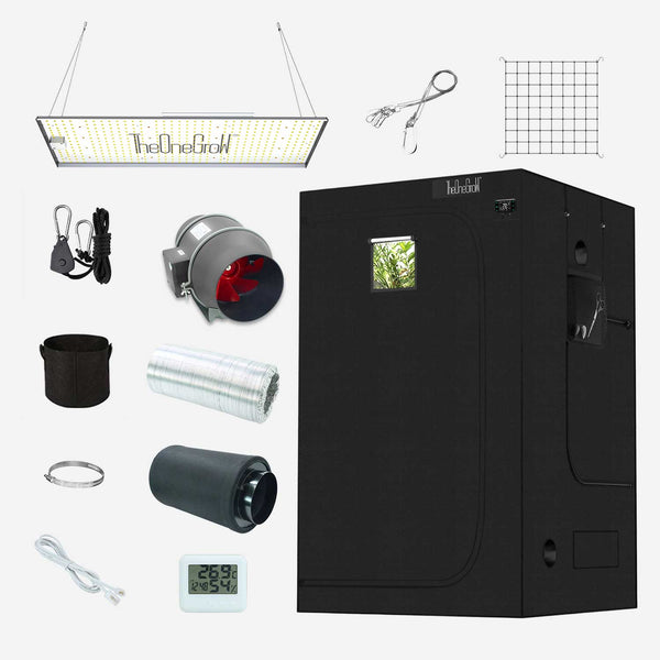 COMBO-SAVE R300! 200W LED Panel Light  with 120x120x200 cm Grow Tent Kit -TheOneGrow