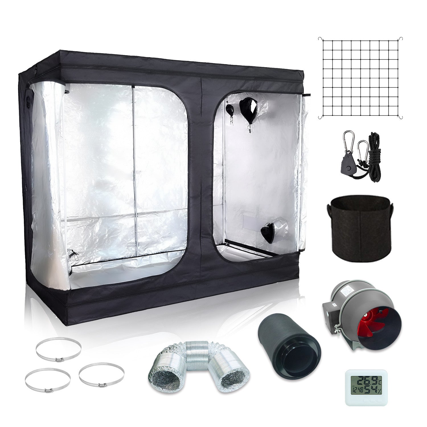 240 x 120 x 200 grow tent HOT SALE!800W Lights with 240×120×200cm Grow Kit--TheOneGrow Farbe:Black Gold Glitter Luftbetten - High Peak Category:Fahrradteile_Hinterrad für Schraubkränze coloured shelf