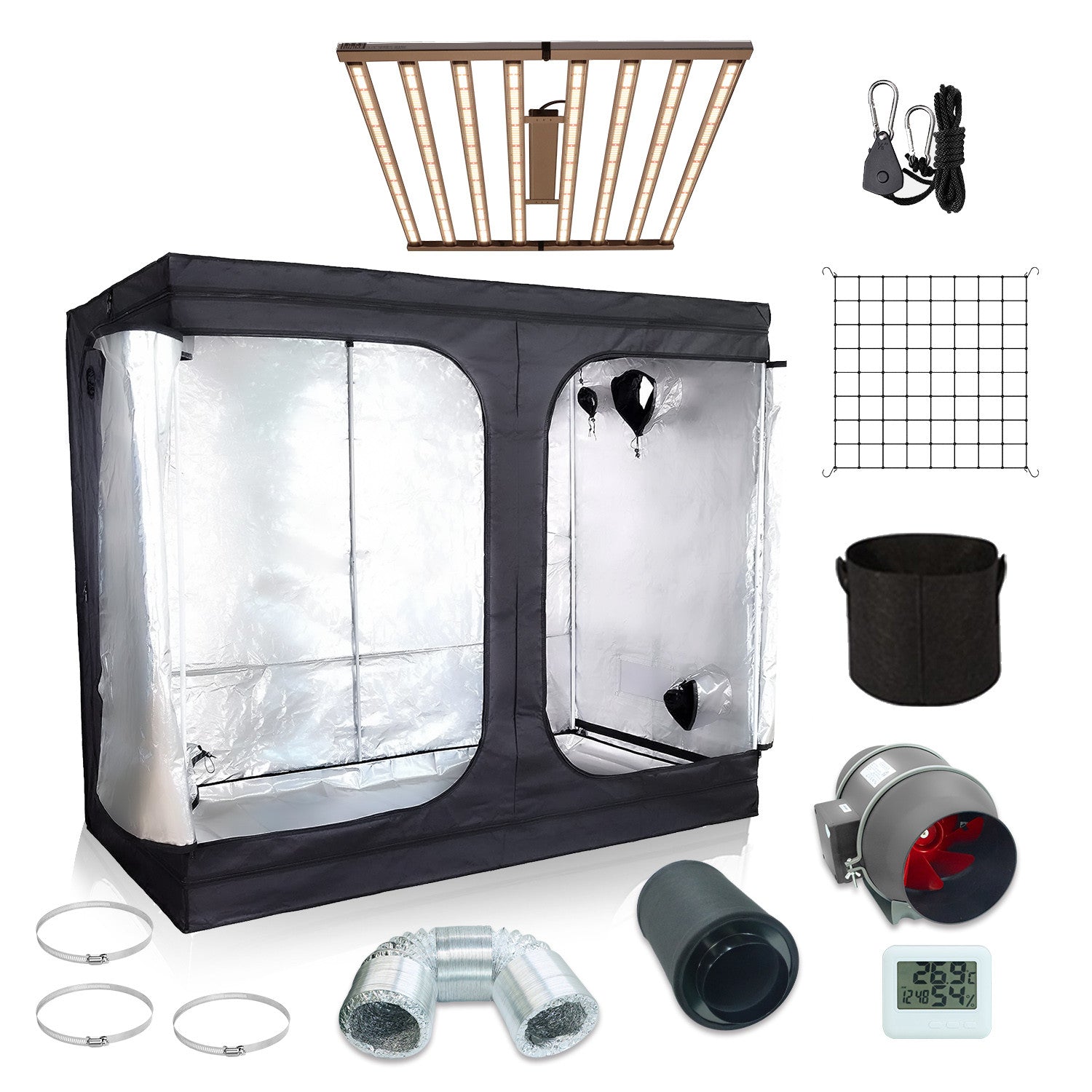 240 x 120 grow tent COMBO-SAVE 600! 800W Grow Lights with 240×120×200cm Grow Tent  Kit---TheOneGrow