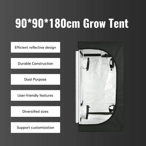 Indoor Grow Tent (90cm x 90cm x 180cm Tall)