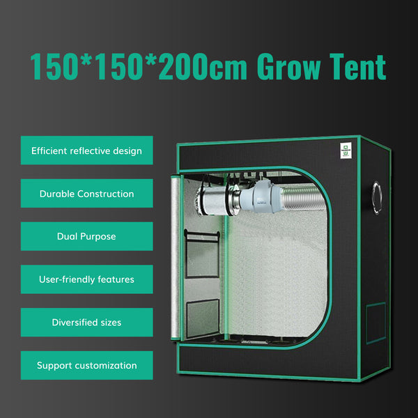 5'x5'x6' 150x150x200cm Indoor Grow Tent Kit|THEONEGROW