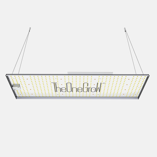 200W quantum board grow light with TheOneGrow panel, LED diode matrix and hanging cables