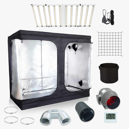 COMBO-SAVE R800!240×120×200cm Grow Tent Kits with 1200w LED Grow Lights ---TheOneGrow