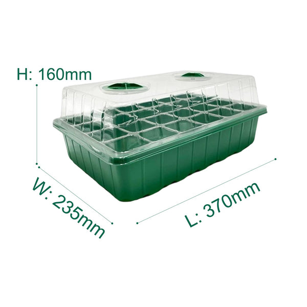 Seed Starter Tray Greenhouse Germination Kit 24 Cells per Seedling Trays