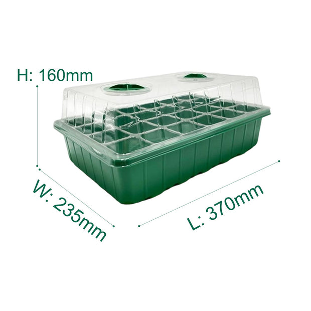 Seed Starter Tray Greenhouse Germination Kit 24 Cells per Seedling Trays