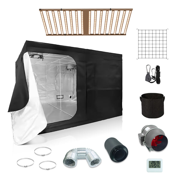 𝗖𝗢𝗠𝗕𝗢! 𝗦𝗔𝗩𝗘 𝗥8𝟬𝟬! 1600W led grow light with 300x300x200cm Grow Tent Kit--- TheOneGrow