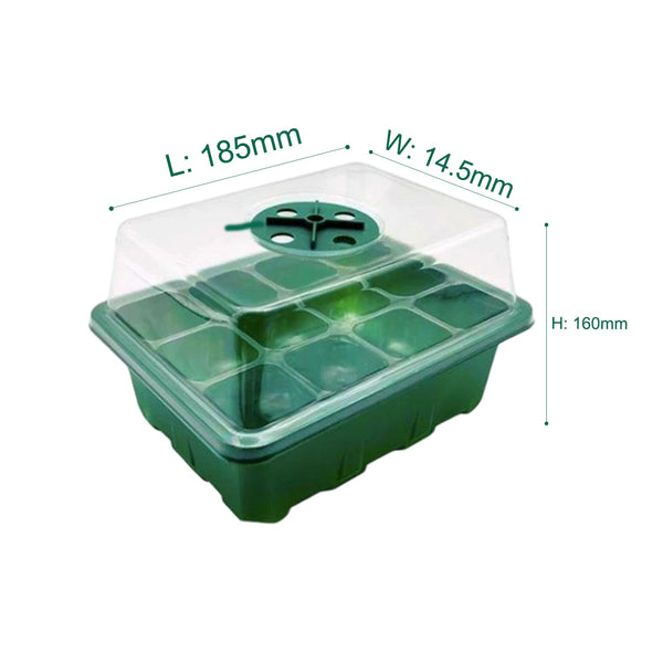 Seed Starter Tray Greenhouse Germination Kit 6 Cells per Seedling Trays