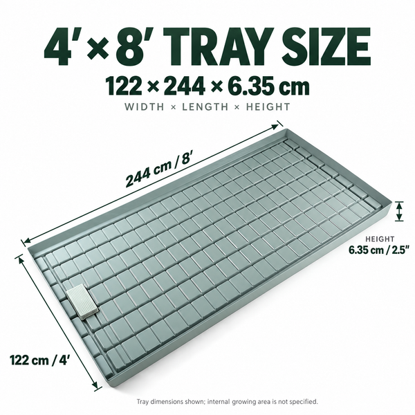 Ebb and Flow Tray - Professional Hydroponic Flood & Drain System | High-Yield Plant Growth