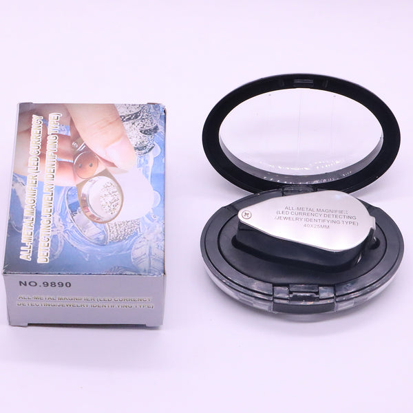 40x Illuminated Magnifying Glass Foldable Handheld Glass Lens---TheOneGrow