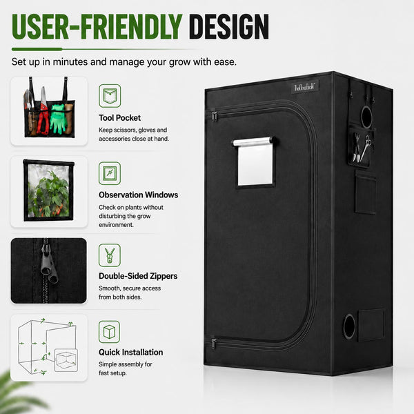 60×60×140cm Grow Tent---TheOneGrow