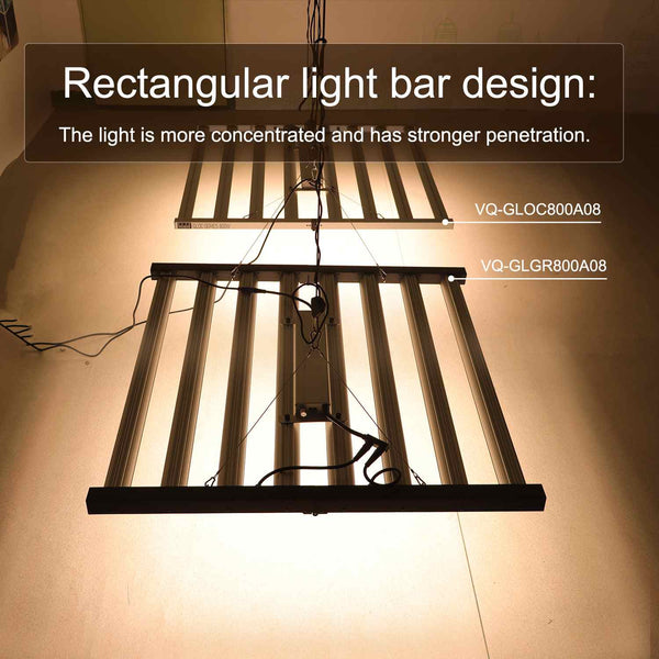 800W Grow Lights For Grow Rack With Optical Rectangular design | More Focused Light|SAMSUNG LM301B Diodes