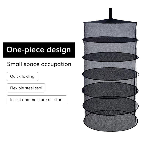 6-layer plant drying net with one-piece design, quick folding and insect moisture resistant mesh