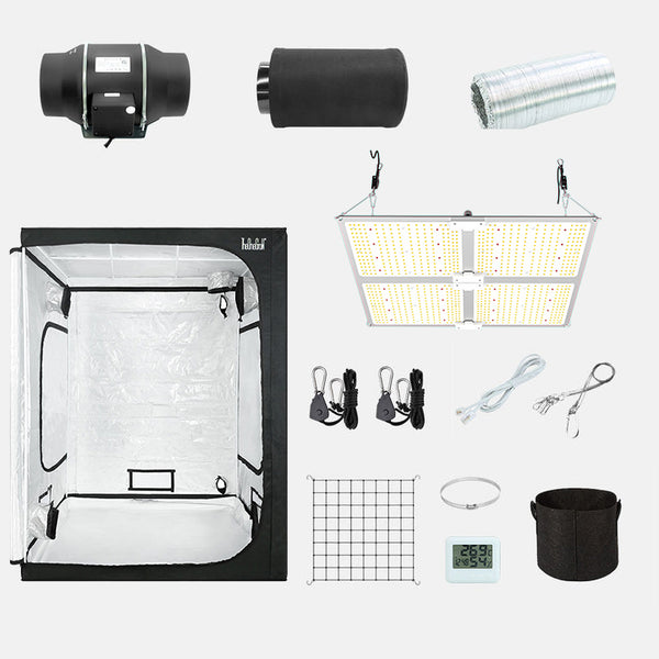 𝗖𝗢𝗠𝗕𝗢! 400W LED Panel Light & 150*150*200cm Grow Tent Kit – 𝗦𝗔𝗩𝗘 𝗥5𝟬𝟬-TheOneGrow