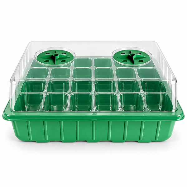 Seed Starter Tray Greenhouse Germination Kit 24 Cells per Seedling Trays