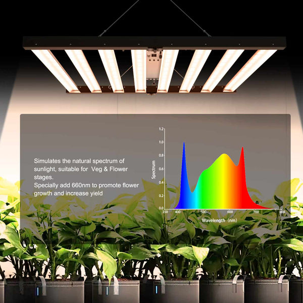 800W Grow Lights For Grow Rack With Optical Rectangular design | More Focused Light|SAMSUNG LM301B Diodes