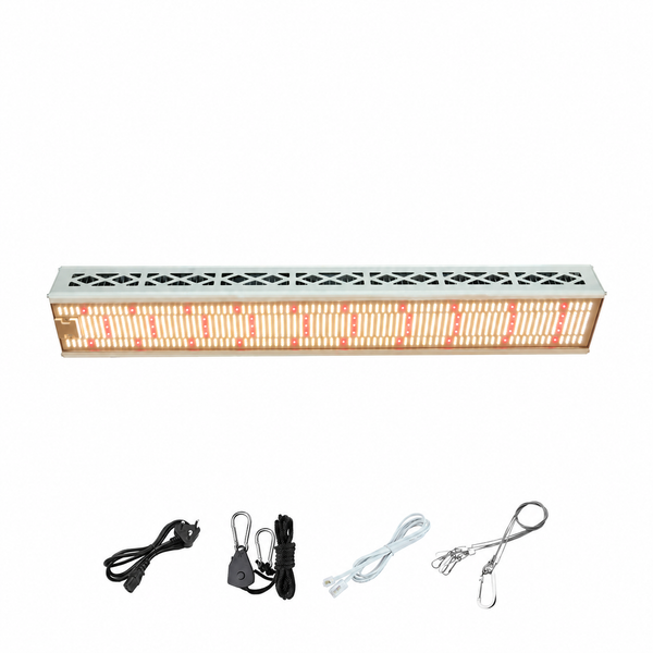 TheOneGrow VQ-GLTF600-P 600W LED grow light with Samsung diodes, power cord and hanging accessories