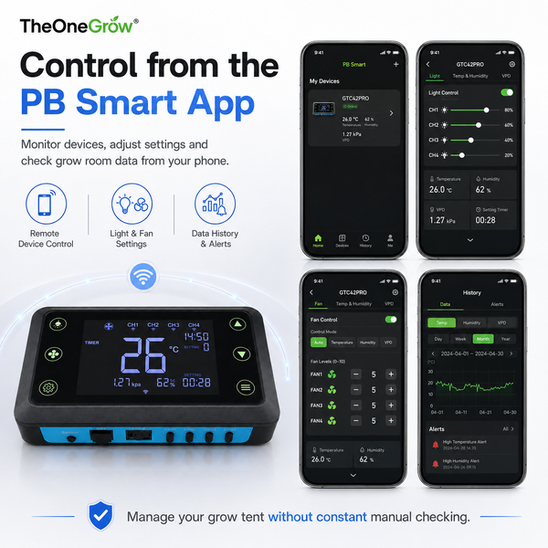 Smart Grow Tent Controller with WiFi & VPD Sensing