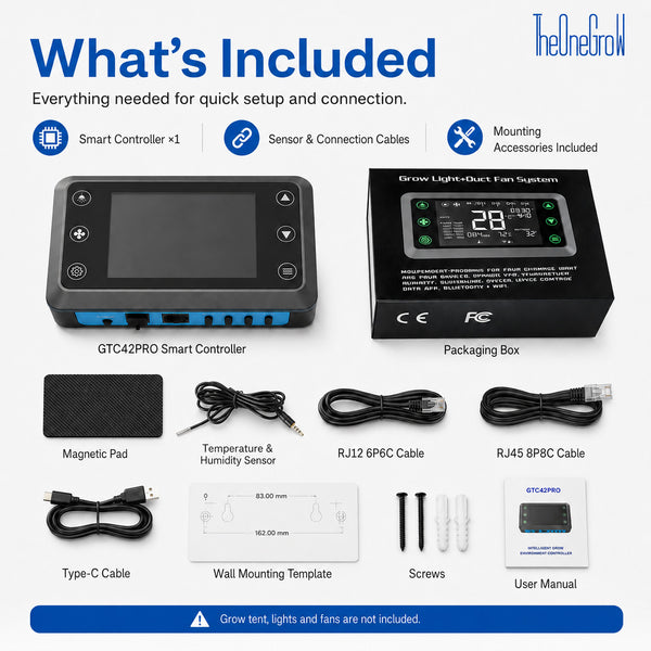 Smart Grow Tent Controller with WiFi & VPD Sensing