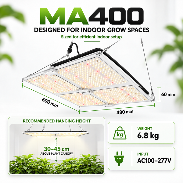 COMBO-SAVE R500! 120x120x200cm Grow Tent Kit with 400W LED Grow Light---TheOneGrow