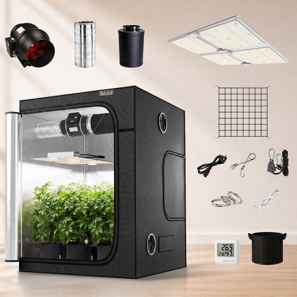 COMBO-SAVE R500! 150x150x200cm Grow Tent Kit with 400W LED Grow Light---TheOneGrow