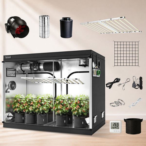 COMBO-SAVE R800!240×120×200cm Grow Tent Kits with 1200w LED Grow Lights ---TheOneGrow