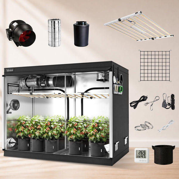 COMBO-SAVE R600! 240x120x200cm Grow Tent Kit with 800W LED Grow Light---TheOneGrow