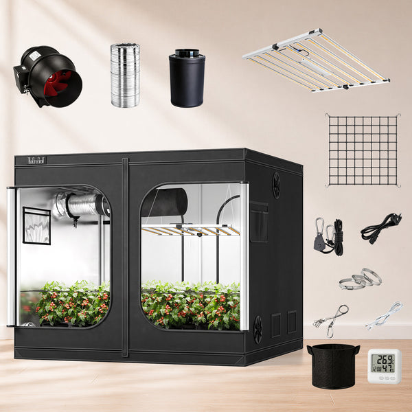 COMBO-SAVE R600! 800W LED Grow Light with 240×240×200cm Grow Tent Kit---TheOneGrow