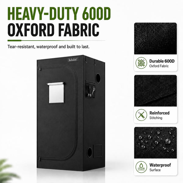 COMBO-SAVE R300! 60x60x140cm Grow Tent Kit with 120W LED Grow Light---TheOneGrow
