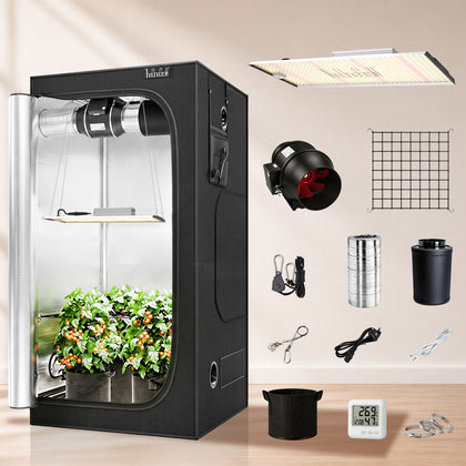 COMBO-SAVE R300! 90x90x180cm Grow Tent Kit with 200W LED Grow Light---TheOneGrow