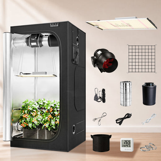 90×90cm Grow Tent Kit with 200W LED Grow Light