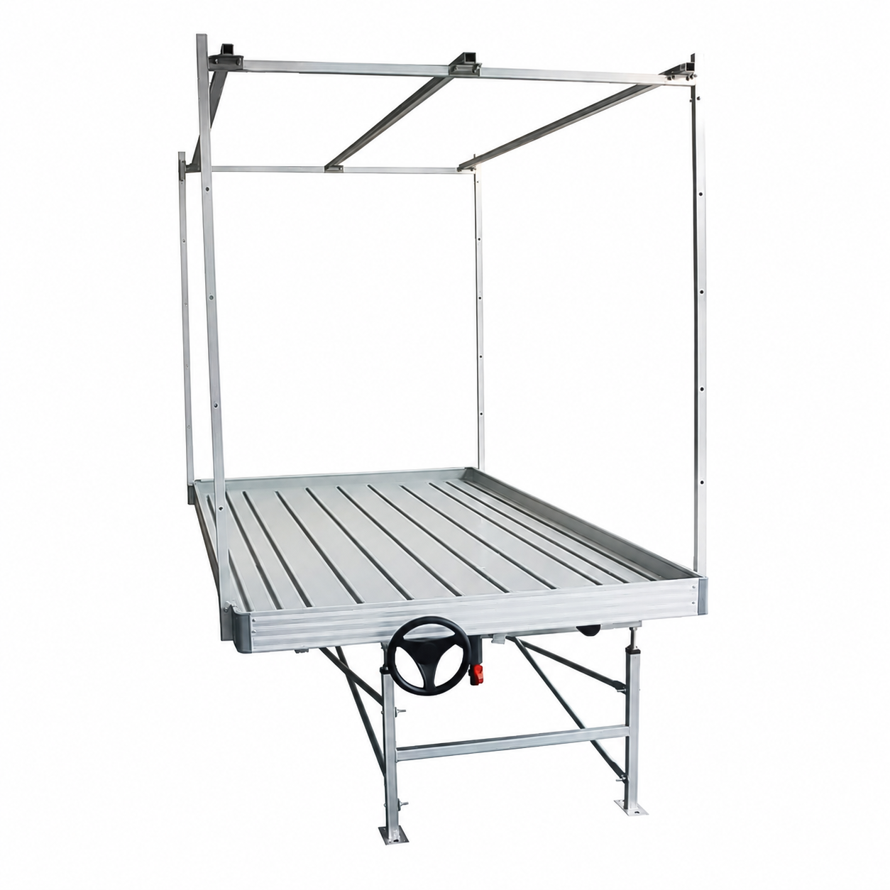 1.2 x 2.4 Meters Rolling Bench with Drip Tray and Trellis Support---TheOneGrow